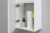 Basic Hit fonteinonderkast met 1 rechtsdraaiende deur en fontein hardsteen met kraangat rechts 40 x 78,5 x 23 cm, ice white |