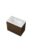 Proline Porselein Elegant badmeubelset met wastafelonderkast asymmetrisch met 2 laden en glans witte wastafel zonder kraangat 80 x 46 x 60 cm, cabana | 8718835061388