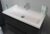 Sub Online flatpack badmeubelset met onderkast met acryl wastafel 1 kraangat met 1 deurs spiegelkast grijs 80x55x46cm, mat antraciet |