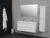 Sub Online flatpack badmeubelset met onderkast met acryl wastafel 2 kraangaten met spiegel 120x55x46cm, hoogglans wit |